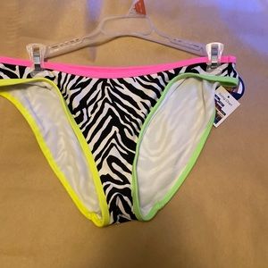 Zebra Print Swim Bottom. Size M (7-9). Never worn.